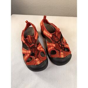 Keen Venice Red Orange Stripe Sport Sandals Waterproof Womens Size 7